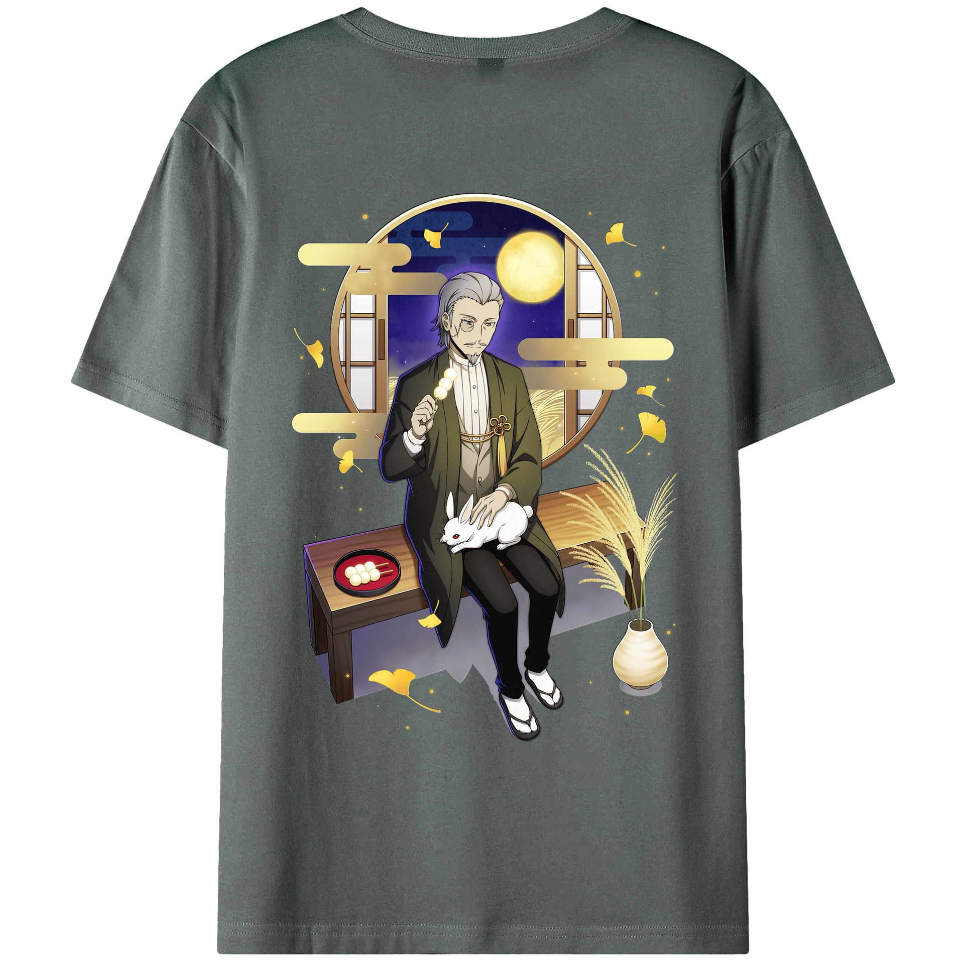 （画像用） 文豪ストレイドッグス Bungo Stray Dogs 綿100％ メンズ半袖Tシャツ（バックプリント） 通気性